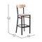 Flash Furniture Barstools - Natural Wood Seat - Boomerang Back, PK 2 2-XU-DG6V6B-NAT-GG - alternate 6